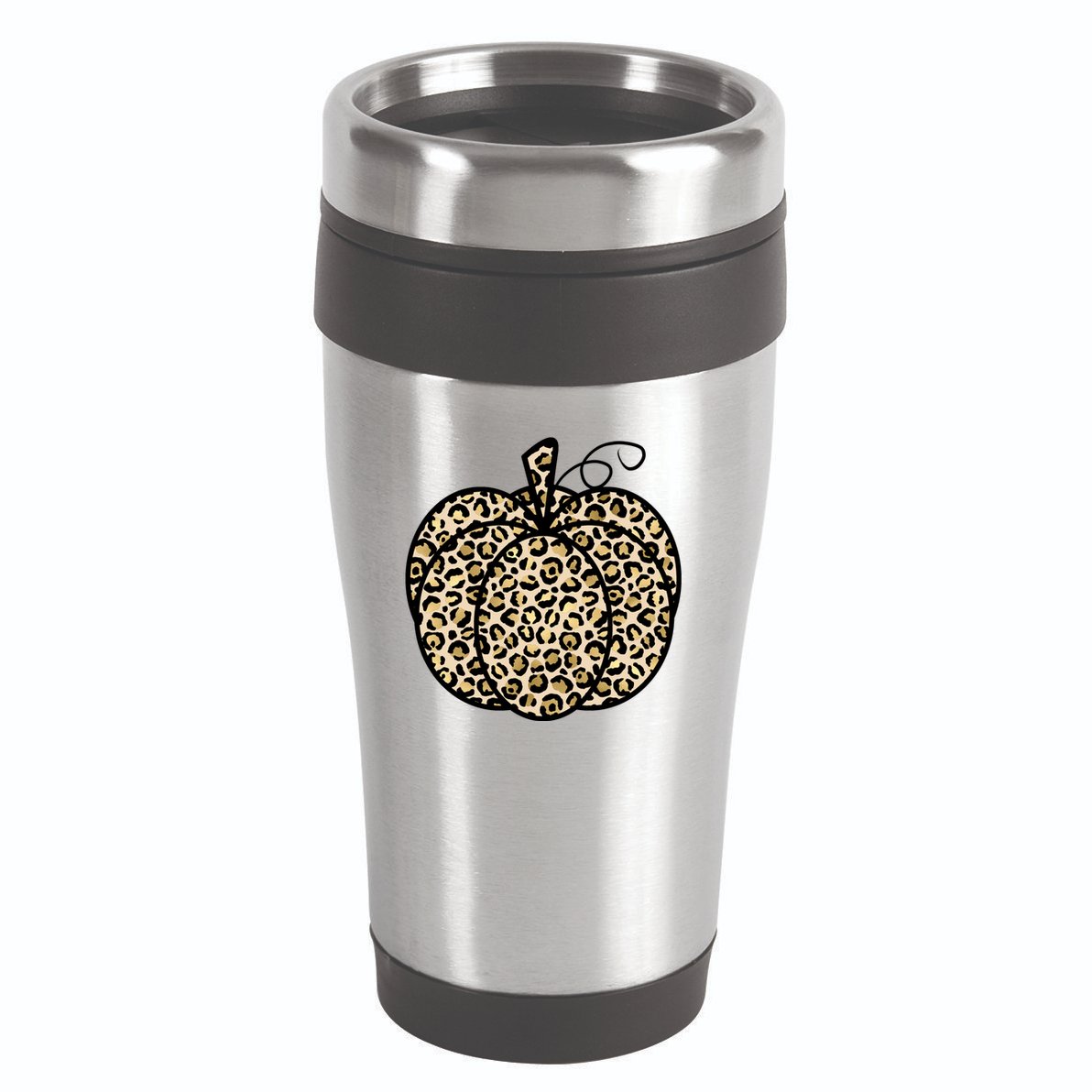 Leopard Pumpkin Festive 16oz Travel Tumbler