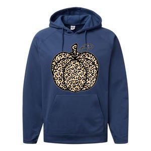 Leopard Pumpkin Festive Performance Fleece Hoodie