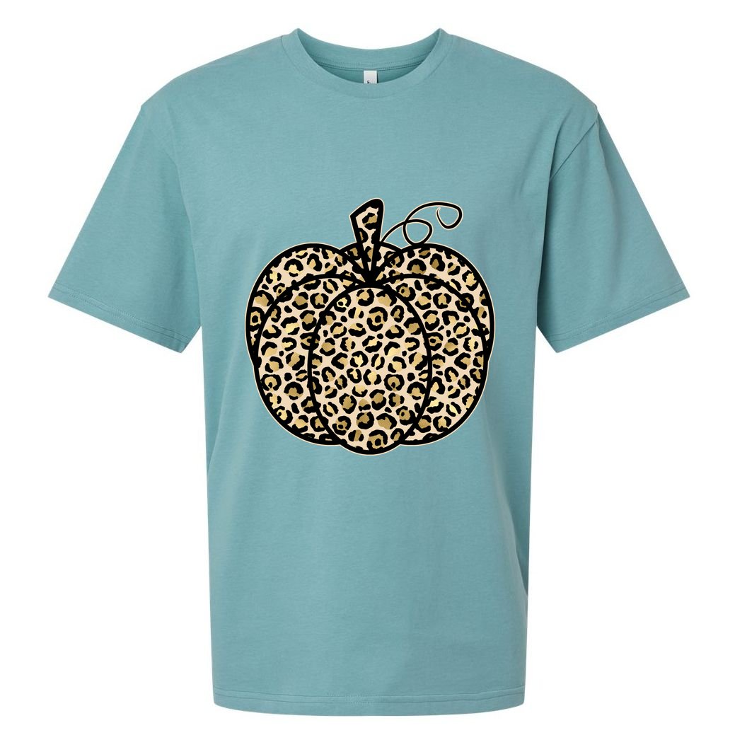 Leopard Pumpkin Festive Sueded Cloud Jersey T-Shirt