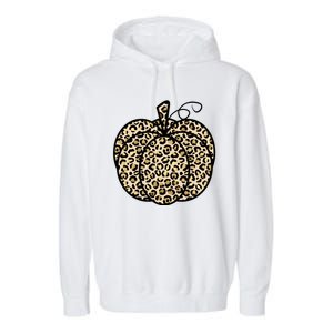 Leopard Pumpkin Festive Garment-Dyed Fleece Hoodie