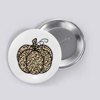 Leopard Pumpkin Festive Button