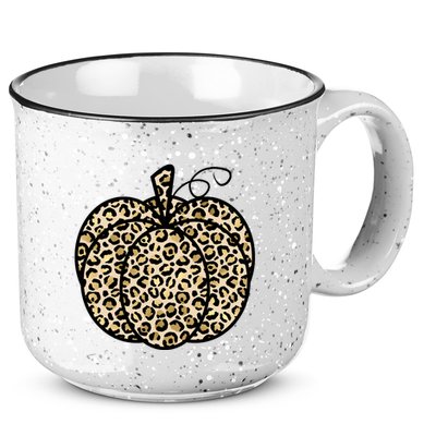 Leopard Pumpkin Festive 15oz Campfire Ceramic Mug