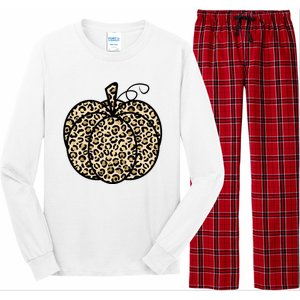 Leopard Pumpkin Festive Long Sleeve Pajama Set