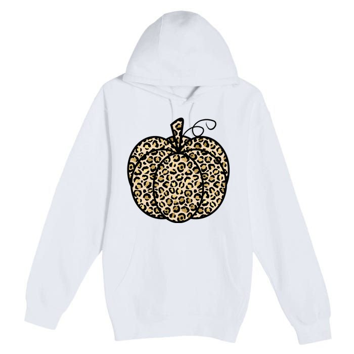 Leopard Pumpkin Festive Premium Pullover Hoodie