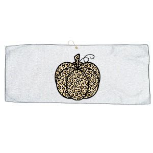 Leopard Pumpkin Festive Large Microfiber Waffle Golf Towel