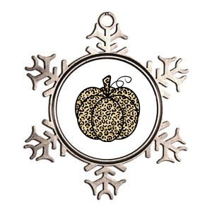 Leopard Pumpkin Festive Metallic Star Ornament