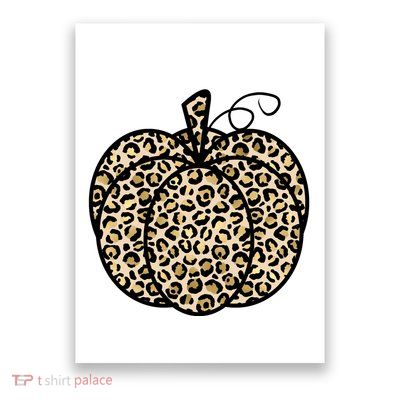 Leopard Pumpkin Festive Poster