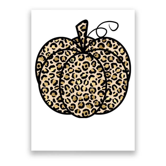 Leopard Pumpkin Festive Poster