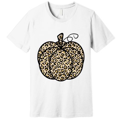 Leopard Pumpkin Festive Premium T-Shirt