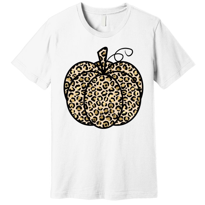 Leopard Pumpkin Festive Premium T-Shirt