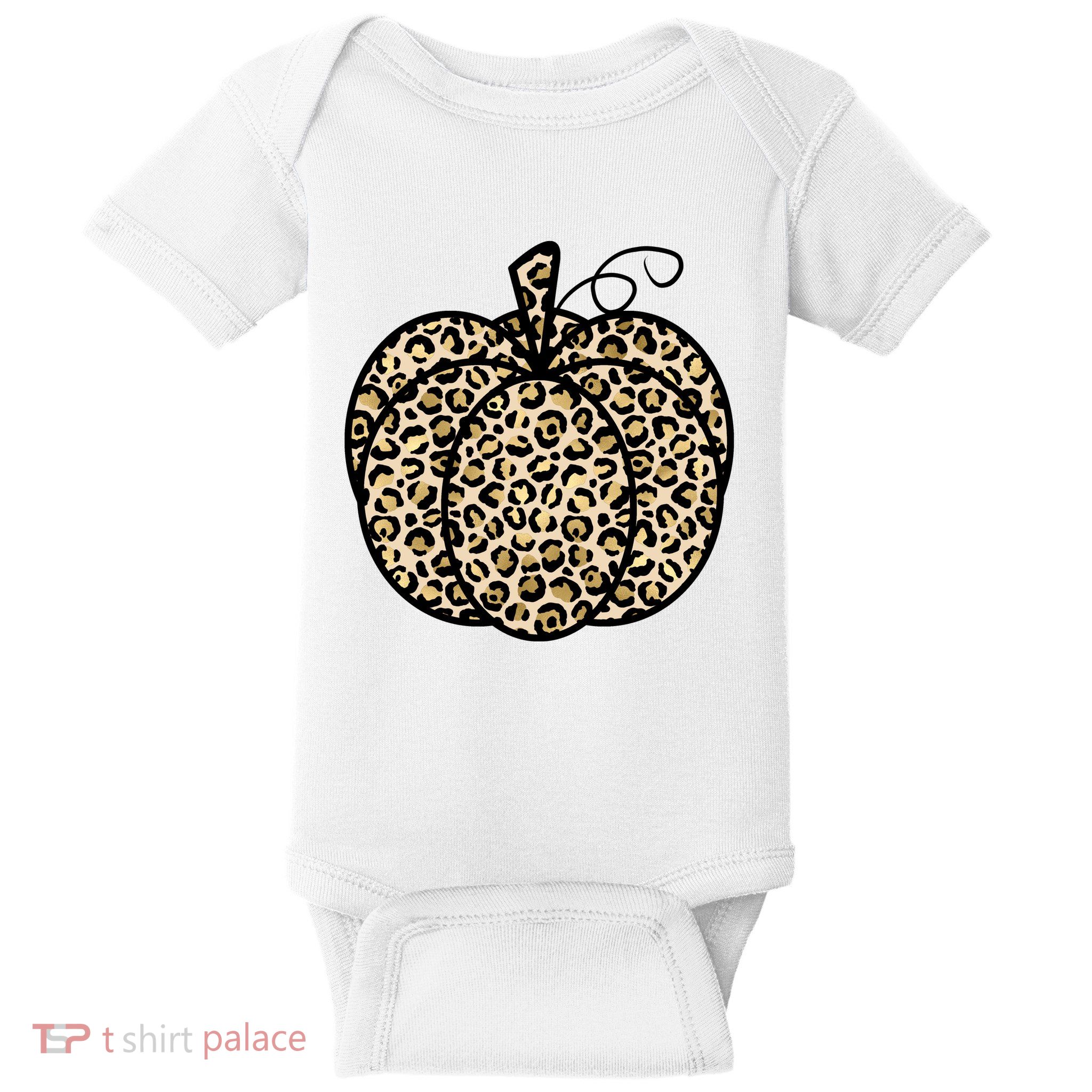 Leopard Pumpkin Festive Baby Bodysuit