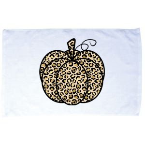 Leopard Pumpkin Festive Microfiber Hand Towel