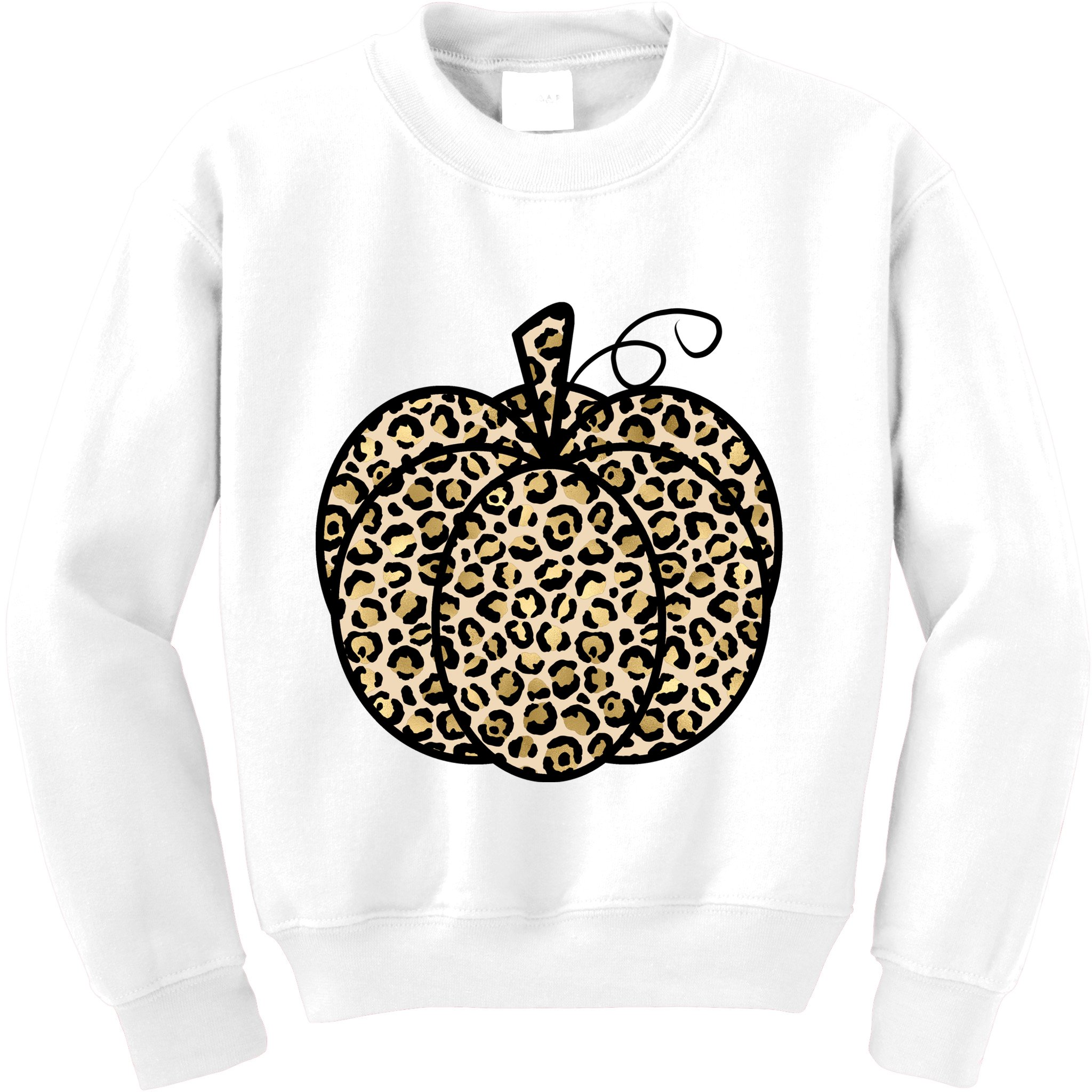 Leopard Pumpkin Festive Kids Sweatshirt