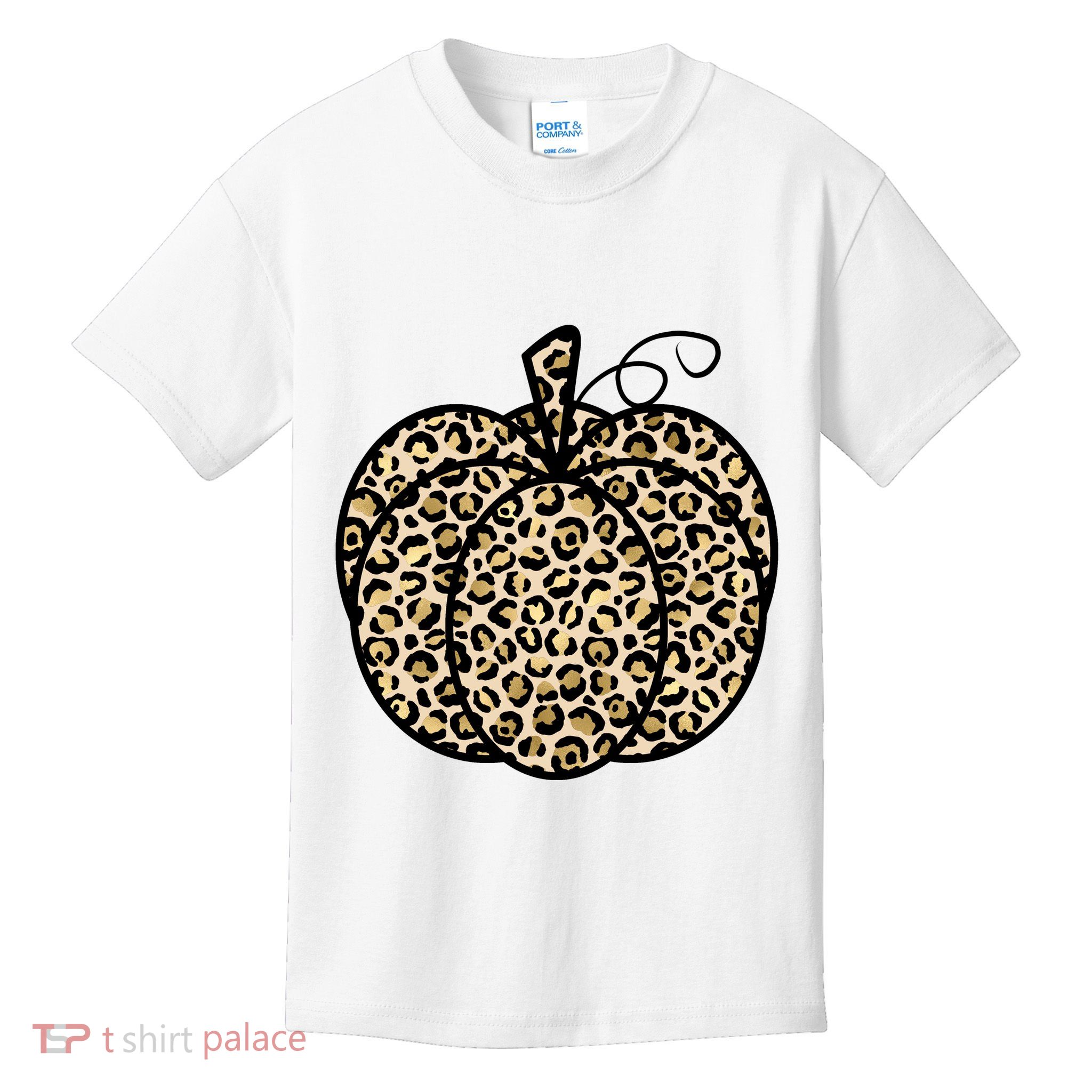 Leopard Pumpkin Festive Kids T-Shirt