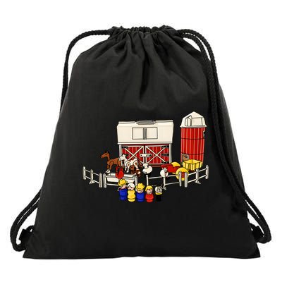Little People Family With Farm Drawstring Bag