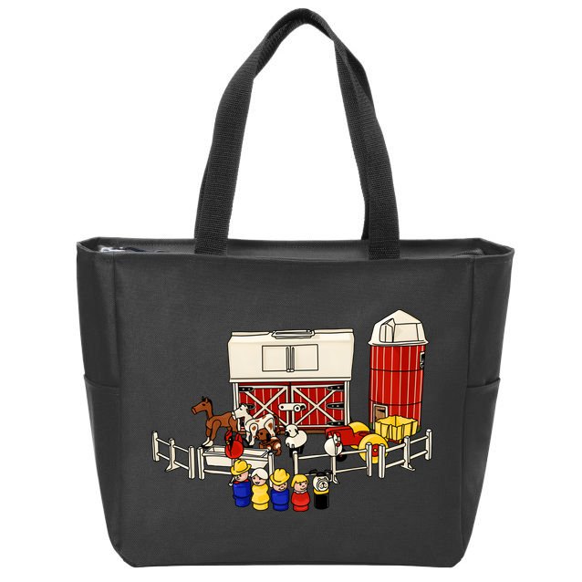 Little People Family With Farm Zip Tote Bag