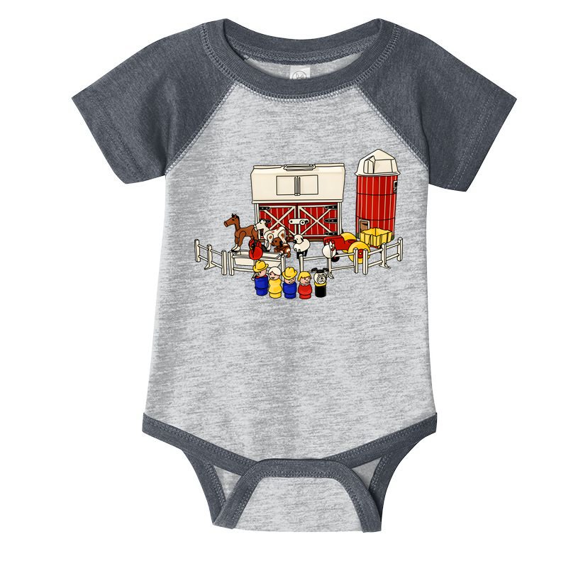 Little People Family With Farm Infant Baby Jersey Bodysuit