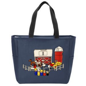 Little People Family With Farm Zip Tote Bag