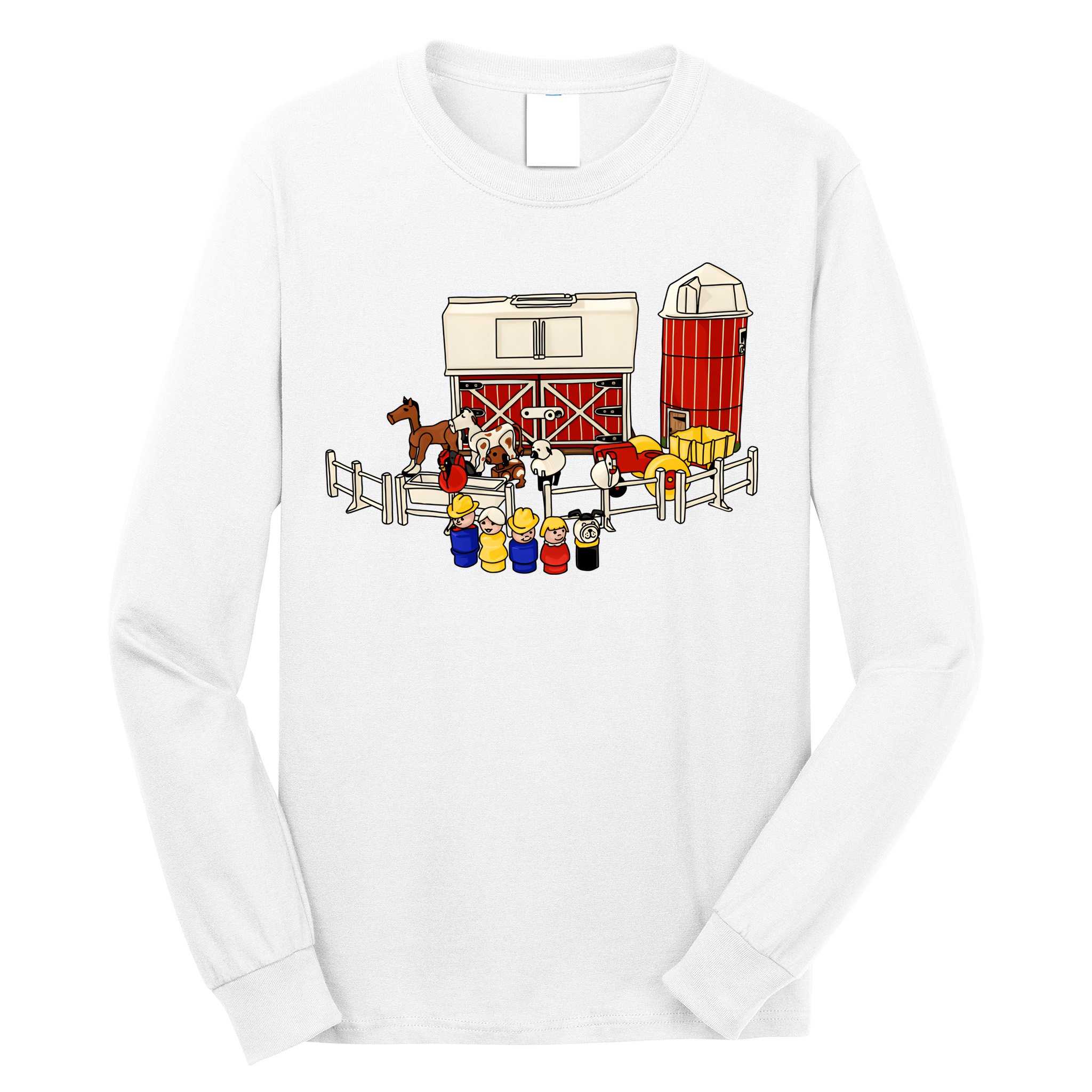 Little People Family With Farm Long Sleeve Shirt