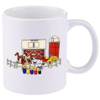 Little People Family With Farm 11oz C Handle Ceramic Mug