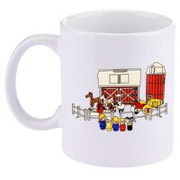 Little People Family With Farm 11oz C Handle Ceramic Mug