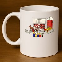 Little People Family With Farm 11oz C Handle Ceramic Mug
