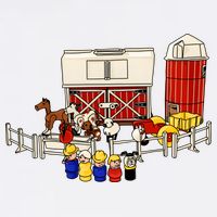 Little People Family With Farm 11oz C Handle Ceramic Mug
