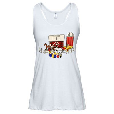 Little People Family With Farm Ladies Essential Flowy Tank