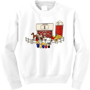 Little People Family With Farm Kids Sweatshirt