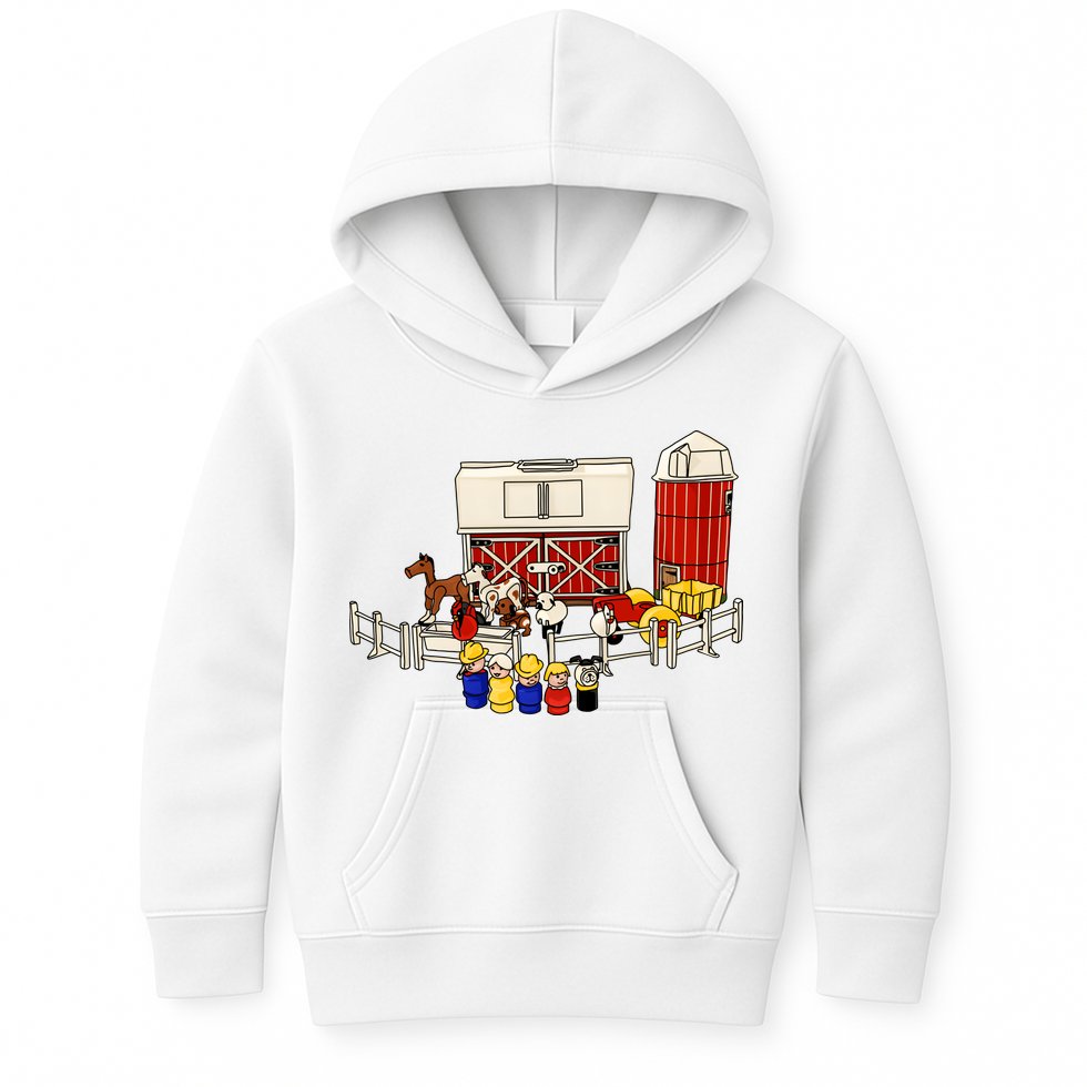 Little People Family With Farm Kids Hoodie