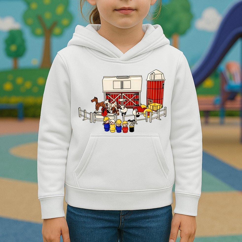 Little People Family With Farm Kids Hoodie
