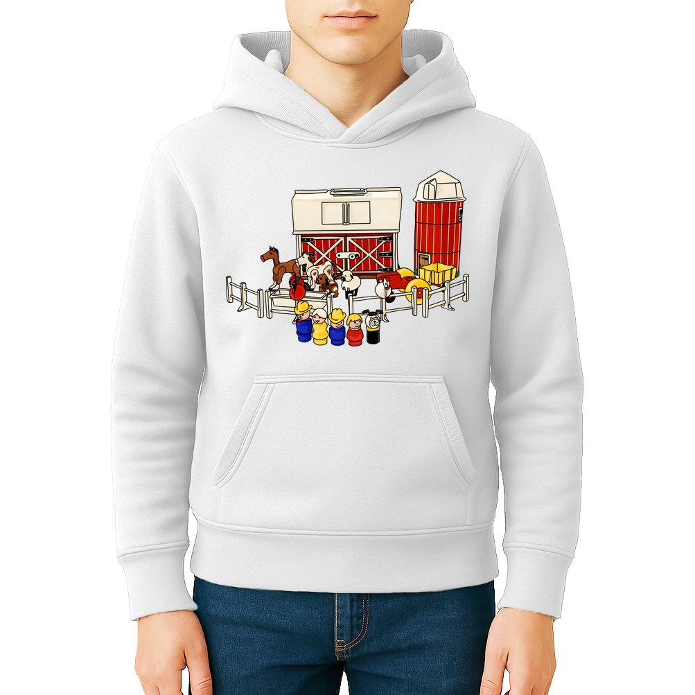 Little People Family With Farm Kids Hoodie