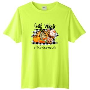 Leopard Plaid Fall Autumn Vibes Thankful Grammy Thanksgiving Cute Gift Tall Fusion ChromaSoft Performance T-Shirt