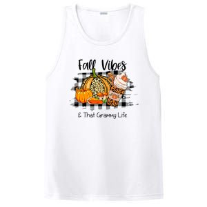 Leopard Plaid Fall Autumn Vibes Thankful Grammy Thanksgiving Cute Gift PosiCharge Competitor Tank