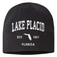 Lake Placid Florida Fl Vintage Athletic Sustainable Beanie