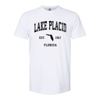 Lake Placid Florida Fl Vintage Athletic Softstyle® CVC T-Shirt