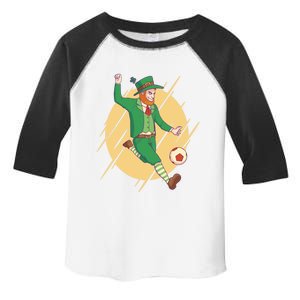 Leprechaun Playing Football St Patrick's Day Holiday Sport Great Gift Toddler Fine Jersey T-Shirt