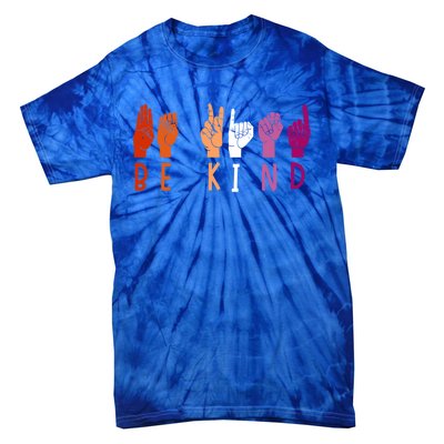 Lesbian Pride Flag Be Kind Sign Language Lgbt Lesbian Subtle Gift Tie-Dye T-Shirt