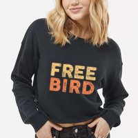 Lyriclyfe Popsocket F.R.E.E Bird By R.O.N.N.I.E Van Zant & A Collins Cropped Pullover Crew