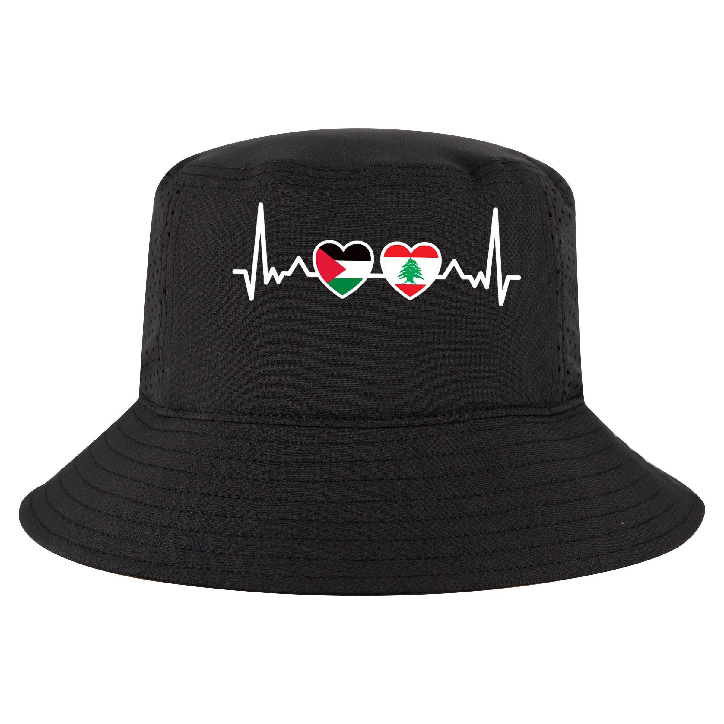 Lebanon Palestine Flag Lebanese Palestinian Unity Heartbeat Cooling Performance Crew T-Shirt