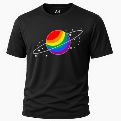 LGBT Pride Flag Saturn Planet Gift Performance Shirt