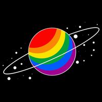 LGBT Pride Flag Saturn Planet Gift 16 in Basic Backpack