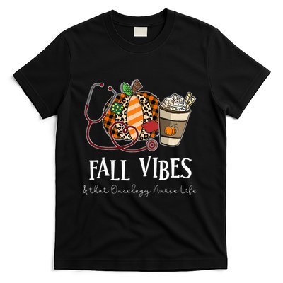 Leopard Pumpkin Fall Vibes And That Oncology Nurse Life T-Shirt
