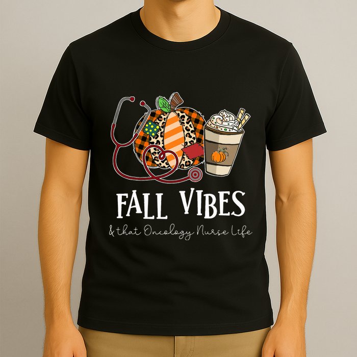 Leopard Pumpkin Fall Vibes And That Oncology Nurse Life T-Shirt