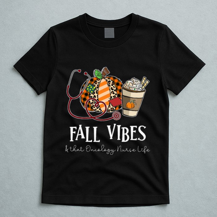 Leopard Pumpkin Fall Vibes And That Oncology Nurse Life T-Shirt