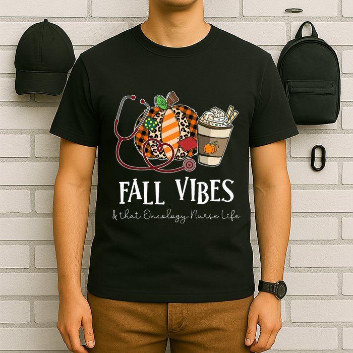 Leopard Pumpkin Fall Vibes And That Oncology Nurse Life T-Shirt