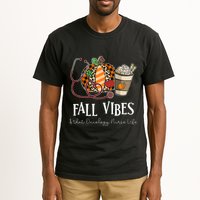Leopard Pumpkin Fall Vibes And That Oncology Nurse Life Tall T-Shirt