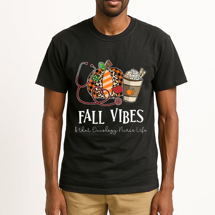 Leopard Pumpkin Fall Vibes And That Oncology Nurse Life Tall T-Shirt