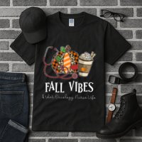 Leopard Pumpkin Fall Vibes And That Oncology Nurse Life Tall T-Shirt