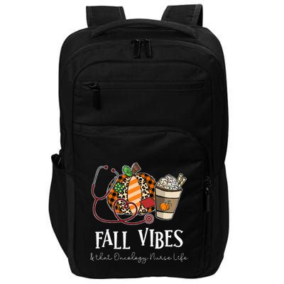 Leopard Pumpkin Fall Vibes And That Oncology Nurse Life Impact Tech Backpack
